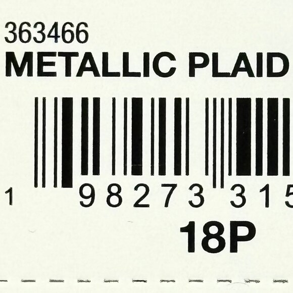 Worthington Women's Black Silver Metallic Plaid Straight Leg Pants Size 18P NWT - Picture 7 of 11